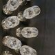 10 crystal champagne flutes 24% Cristallerie Kaspar Lemberg Lorraine vintage