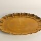 Hollywood Regency Large Oval Brass Tray by Firma Lars Holmström, Sweden 1940's