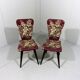 Set of 2 flower side chairs 1950’s