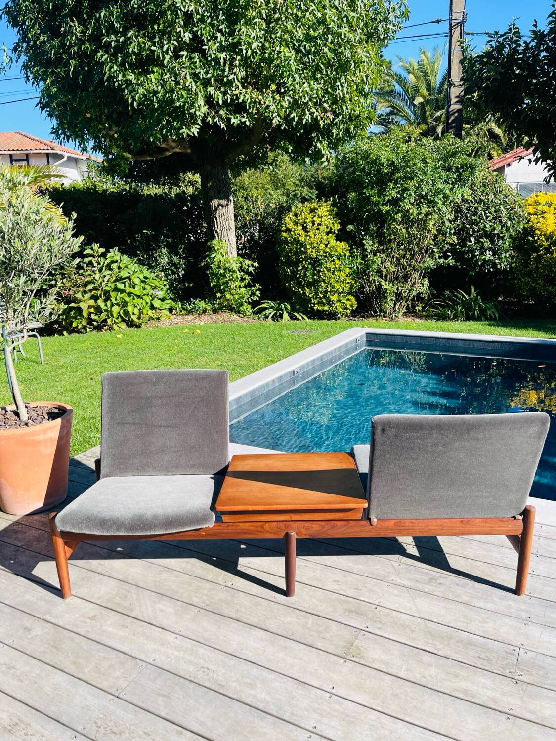 Saga modular Scandinavian lounge bench for Karl Sorlie & Sonner 1958