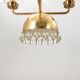 Chandelier Erik Höglund Brass and glass Sweden 1960