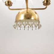 Lustre Erik Höglund Laiton et verre Suède 1960