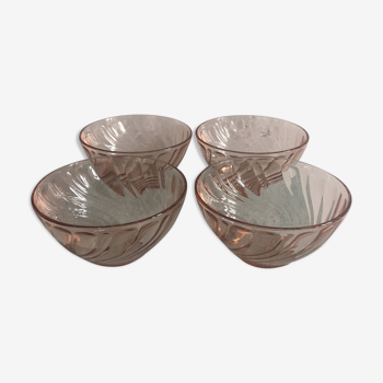 Set of 4 bowls arcoroc model rosaline