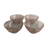 Set of 4 bowls arcoroc model rosaline