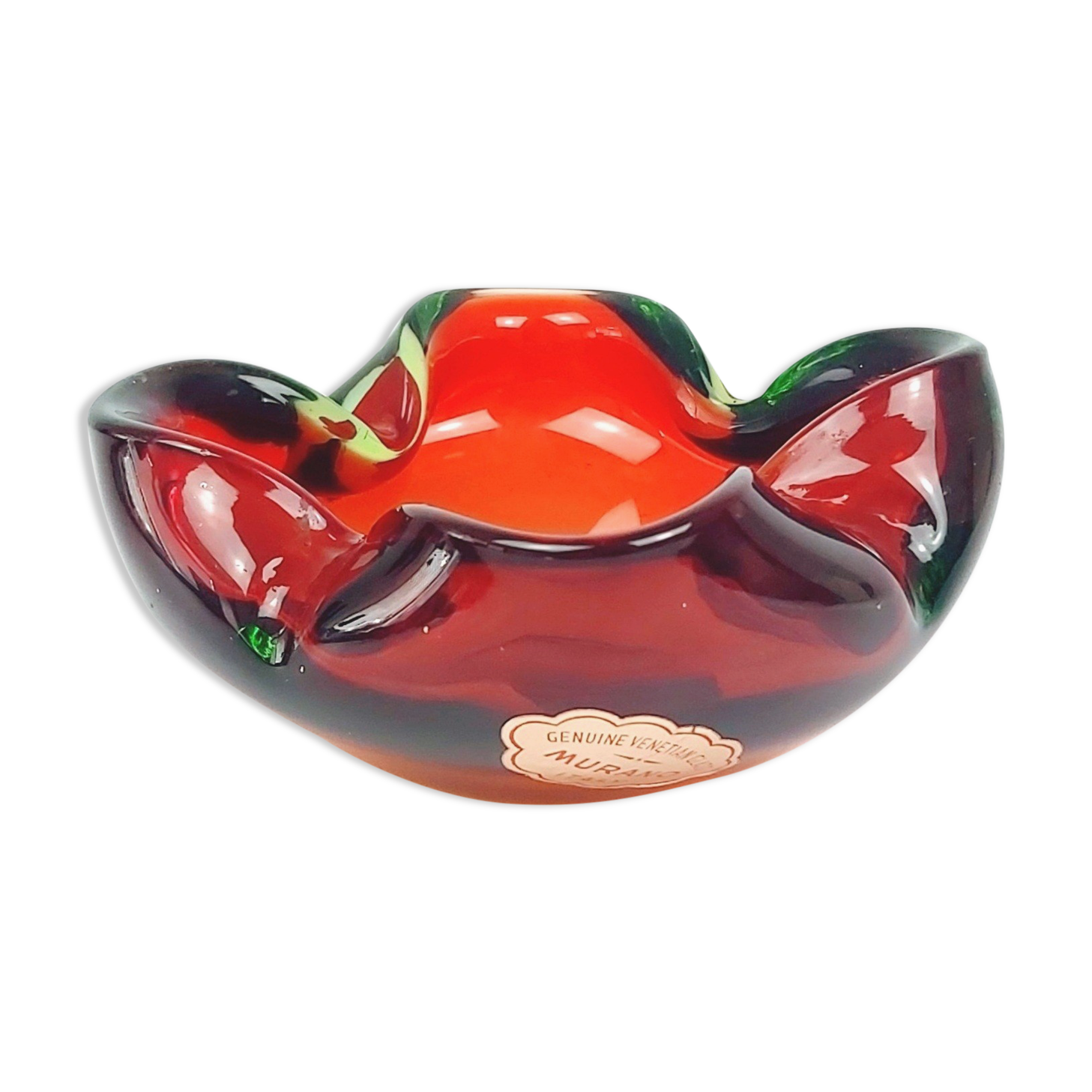 Cendrier en verre de murano du milieu du siècle, années 1960