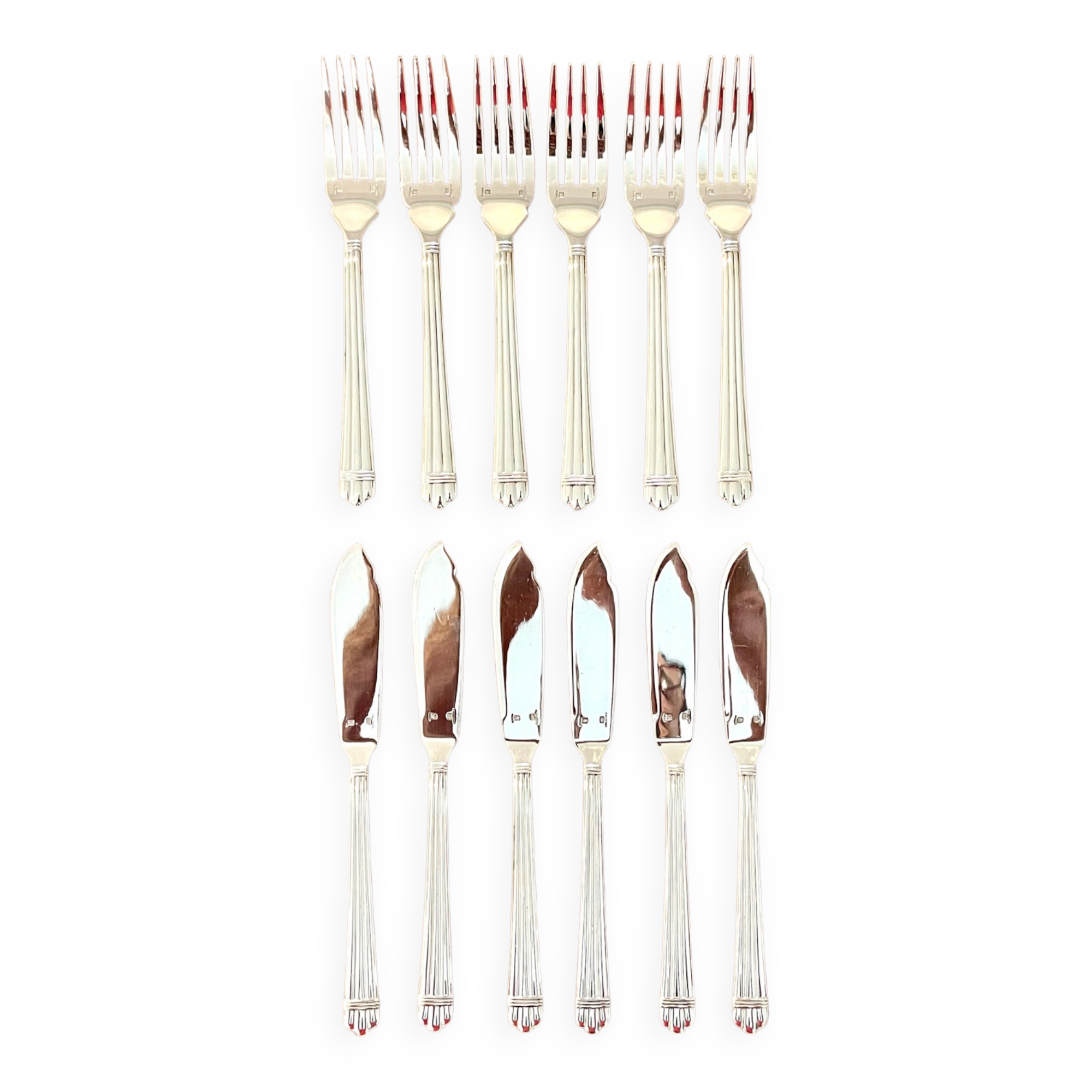 Christofle aria 6 fish cutlery set (12 pieces)