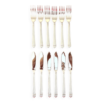 Christofle aria 6 fish cutlery set (12 pieces)