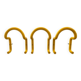 Series of 3 “Taka” hooks by Cesar Rota Nodari Acerbis