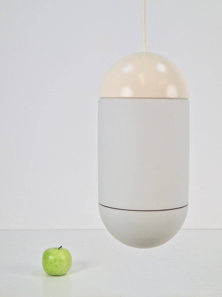 Vintage Pill Pendant Lamp in Milk Glass from Peill & Putzler, Germany, 1960s