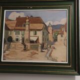Huile sur panneau ancienne signée Marthe Debes
