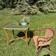 Vintage wicker armchair 1960