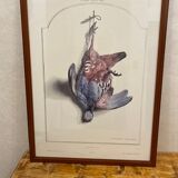 Table with poster "The Red Partridge"