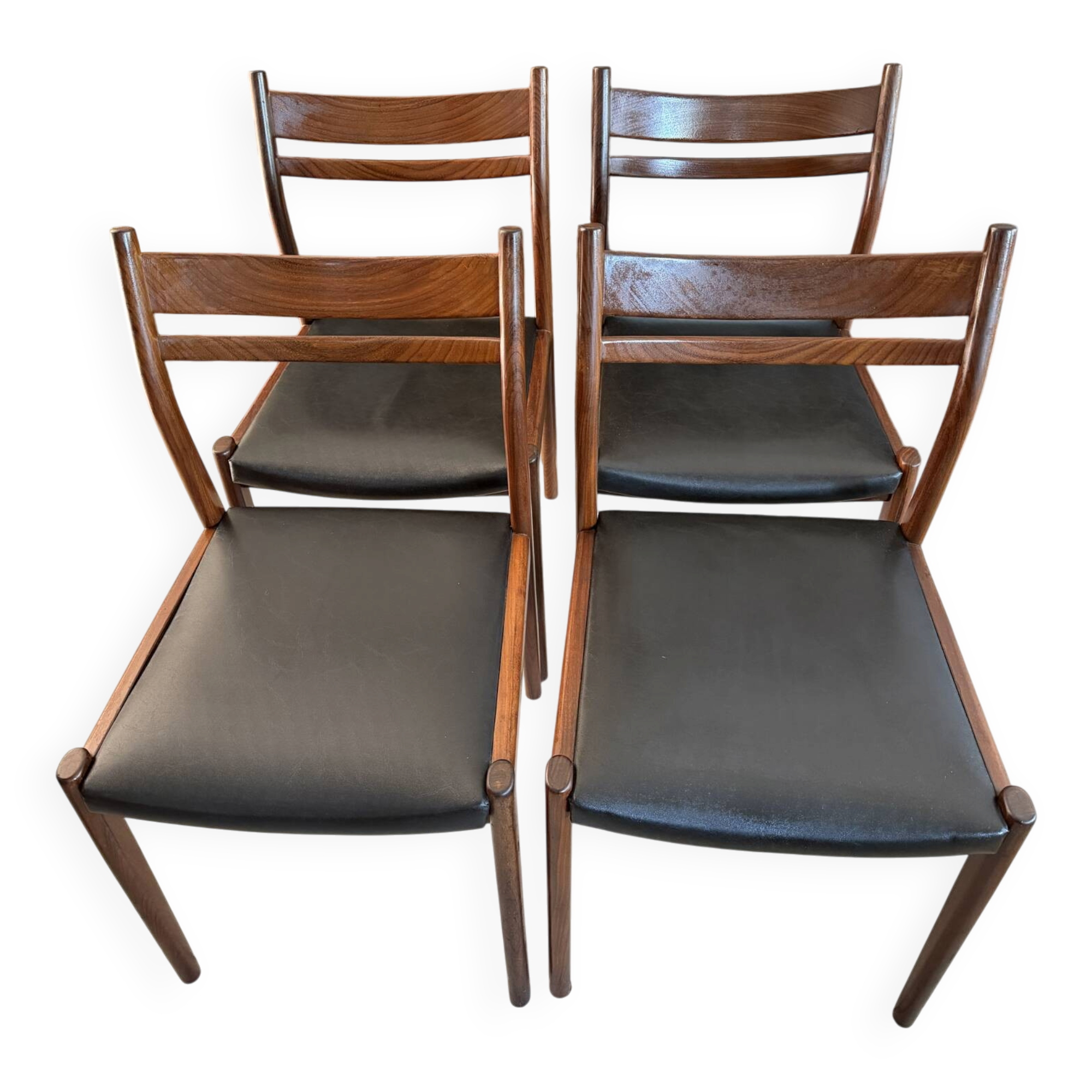 4 Chaises Mid-Century "Style Møller" – Gessef (Italie, 1960)