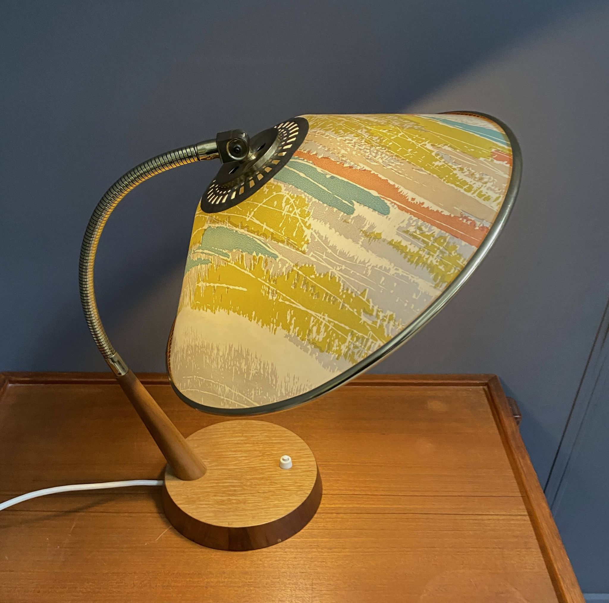 Lampe de bureau Temde années 1960 à col de cygne flexible