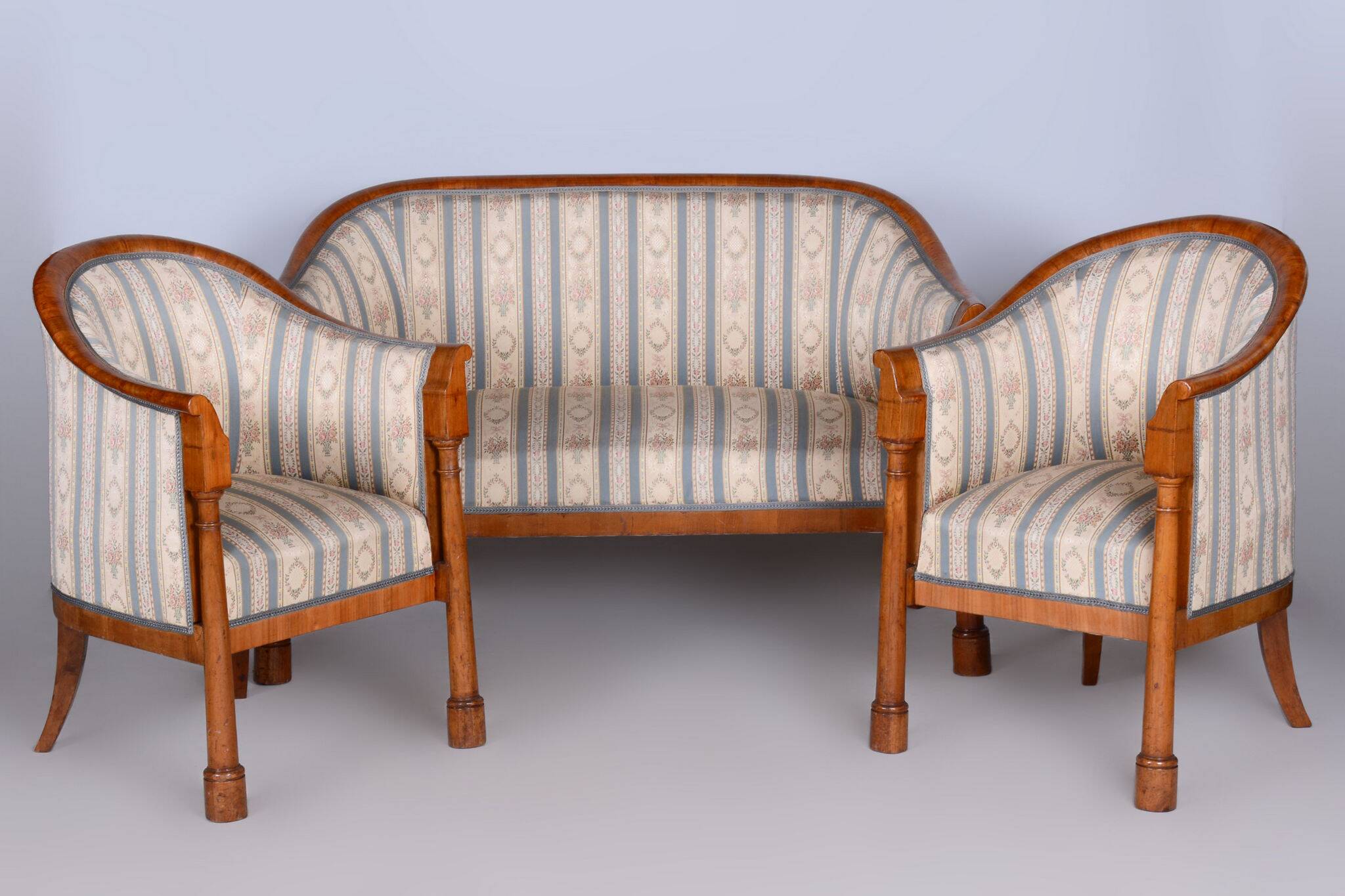 Ensemble de sièges en bouleau Biedermeier restauré, polonais ravivé, Vienne, Autriche, années 1830
