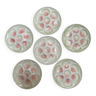 6 Oyster / shellfish plates Moulin des Loups