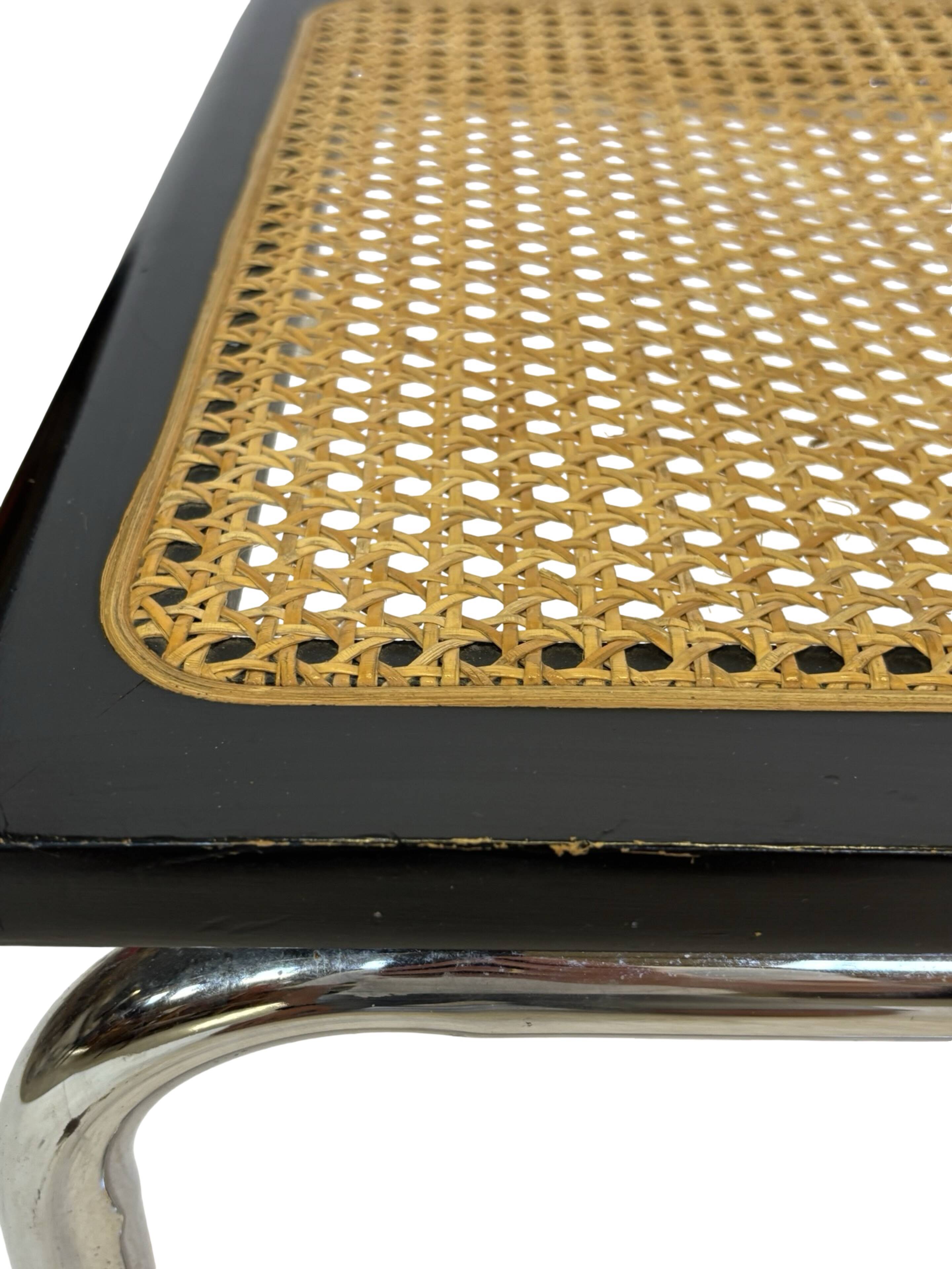 Vintage Cesca chair style b32 model in chrome and black