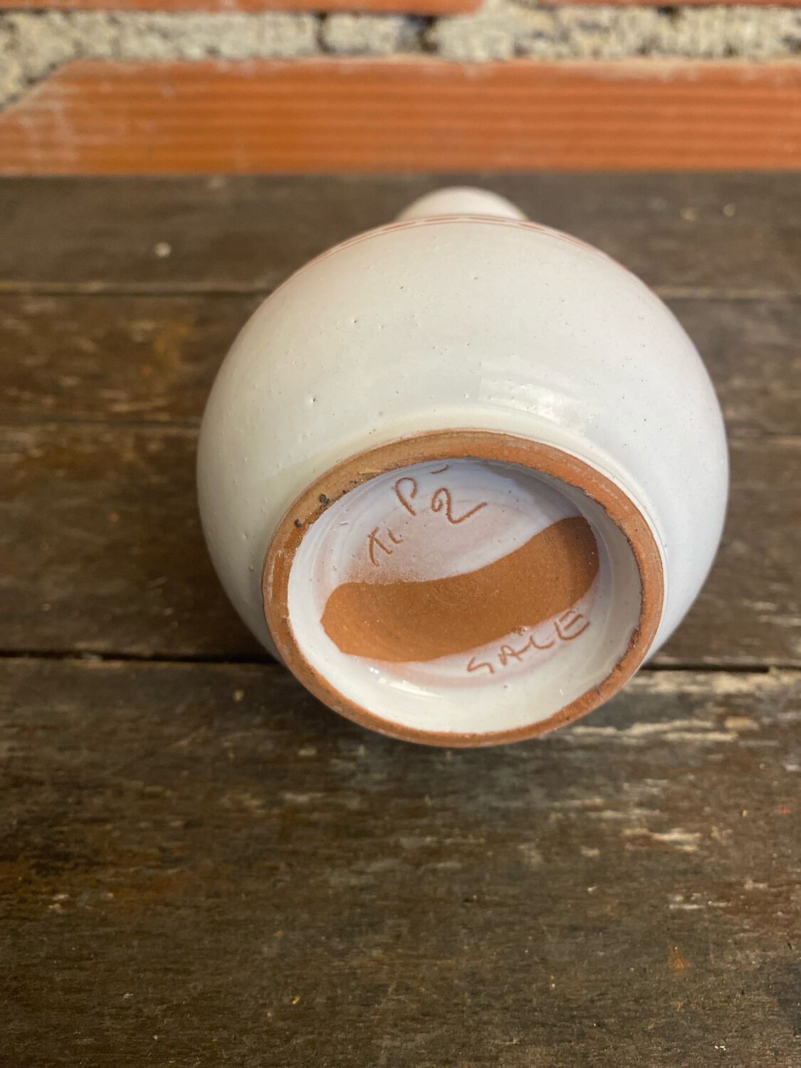 Old vase for sale white ceramic engraved rose vintage #d674