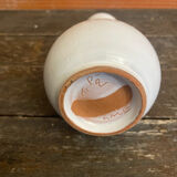 Old vase for sale white ceramic engraved rose vintage #d674