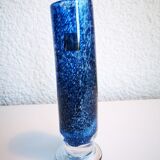 Vase en cristal bleu