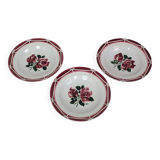 3 assiettes creuses Digoin Sarreguemines