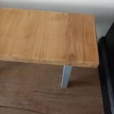 Oak and steel bench
