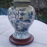 Lampe décor fleurs