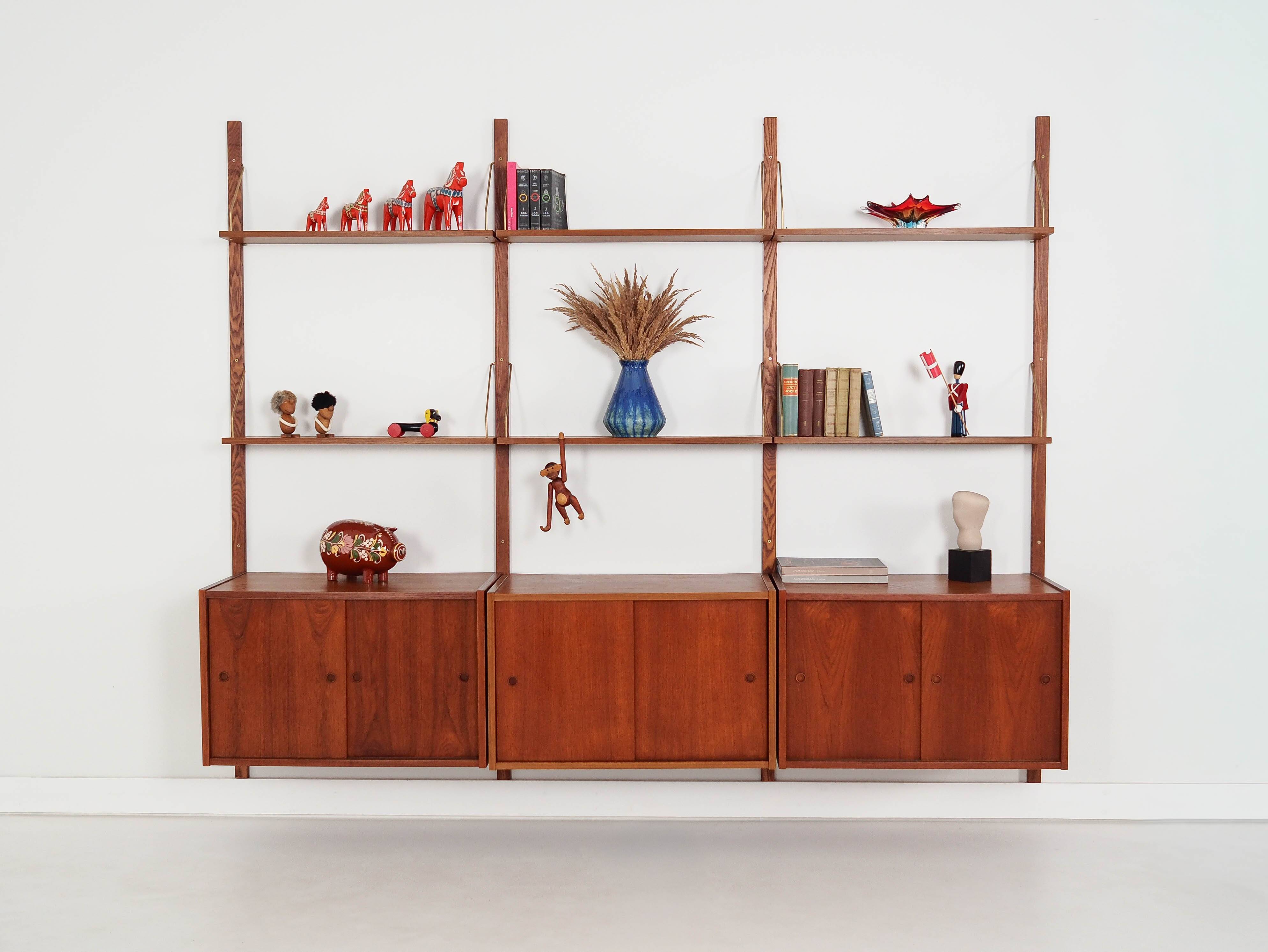 Teak modular bookcase PS System, Danish design, 1960s, manufactured by Rand