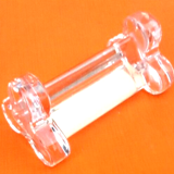 5 knife holders transparent glass clover shape, 1950