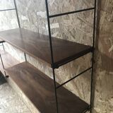 Vintage string wall shelf with 3 supports