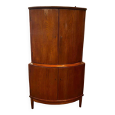 Corner wardrobe/vintage cupboard in curved wood