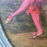 Pair of anonymous romantic paintings with oval views