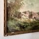 Huile sur toile  début 1900 sous verre