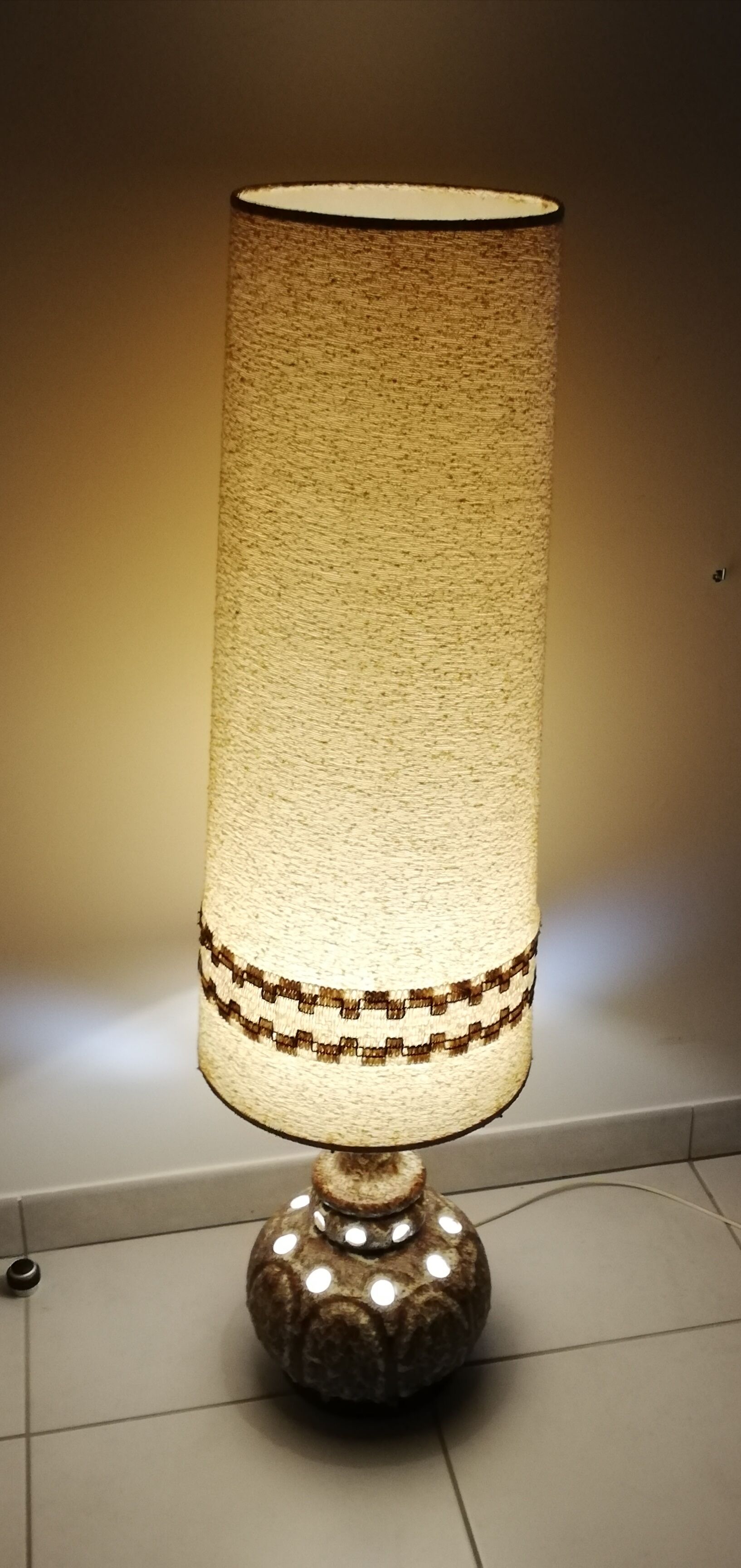 Double-lighting vintage sandstone lamp