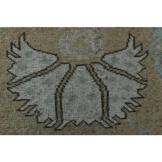 1970s Vintage Turkish Handmade Wool & Cotton Orange Area Rug 203x313