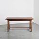 Mahogany dining table and benches, mountain work, France circa 1960