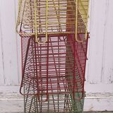 Metal display on wheels with 4 removable baskets 1960/70