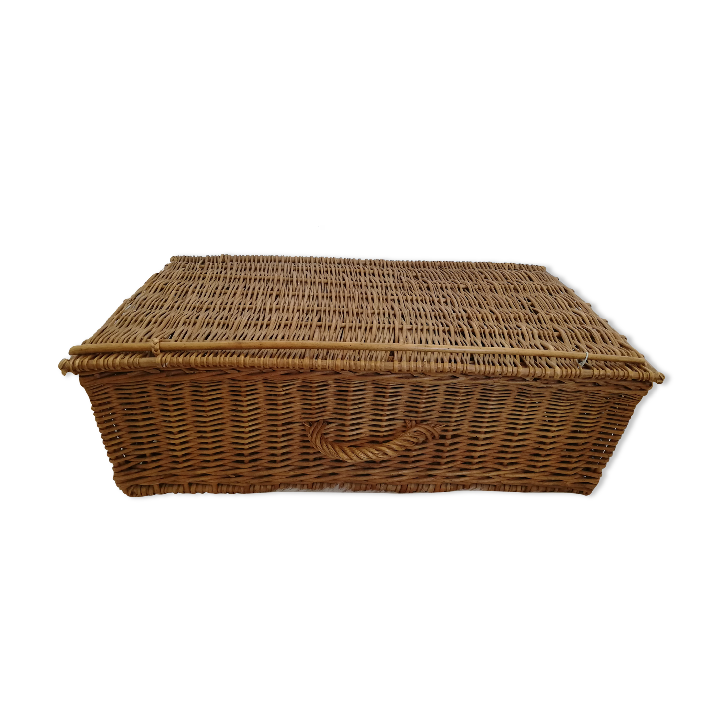 Old wicker trunk