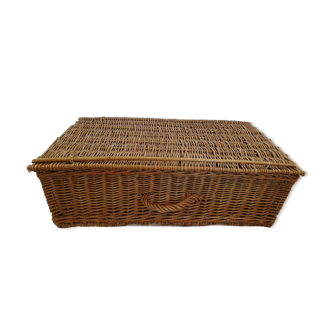 Old wicker trunk