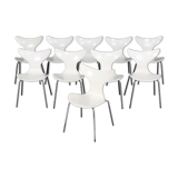 Ensemble de 10 chaises "the Lily" modèle 3108 Arne Jacobsen