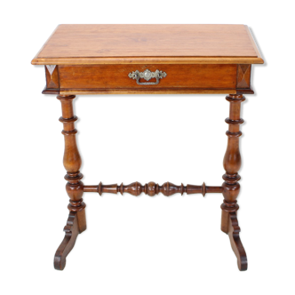 Solid Wood and Veneer Sewing Table, circa 1895