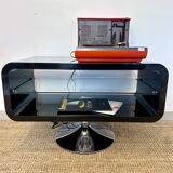 Side table with tulip base in chrome