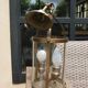 Brass lantern for vestibule with 2 candle holders