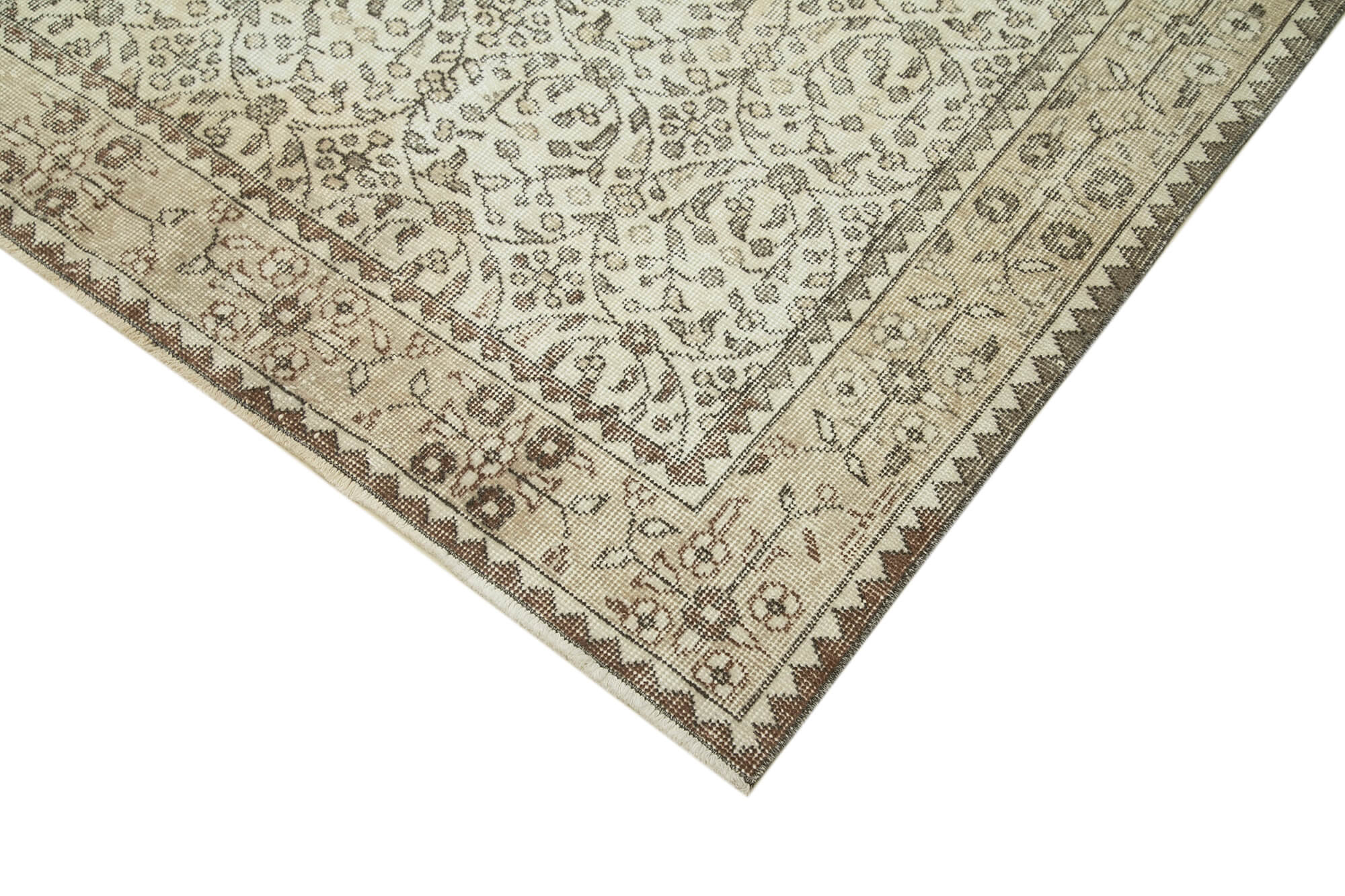 Hand-Knotted Unique Turkish Beige Rug 171 cm x 285 cm