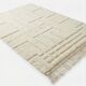 Grand tapis berbère graphique blanc en laine