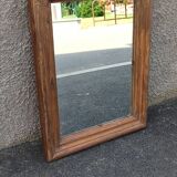 Rectangular mirror in old wood