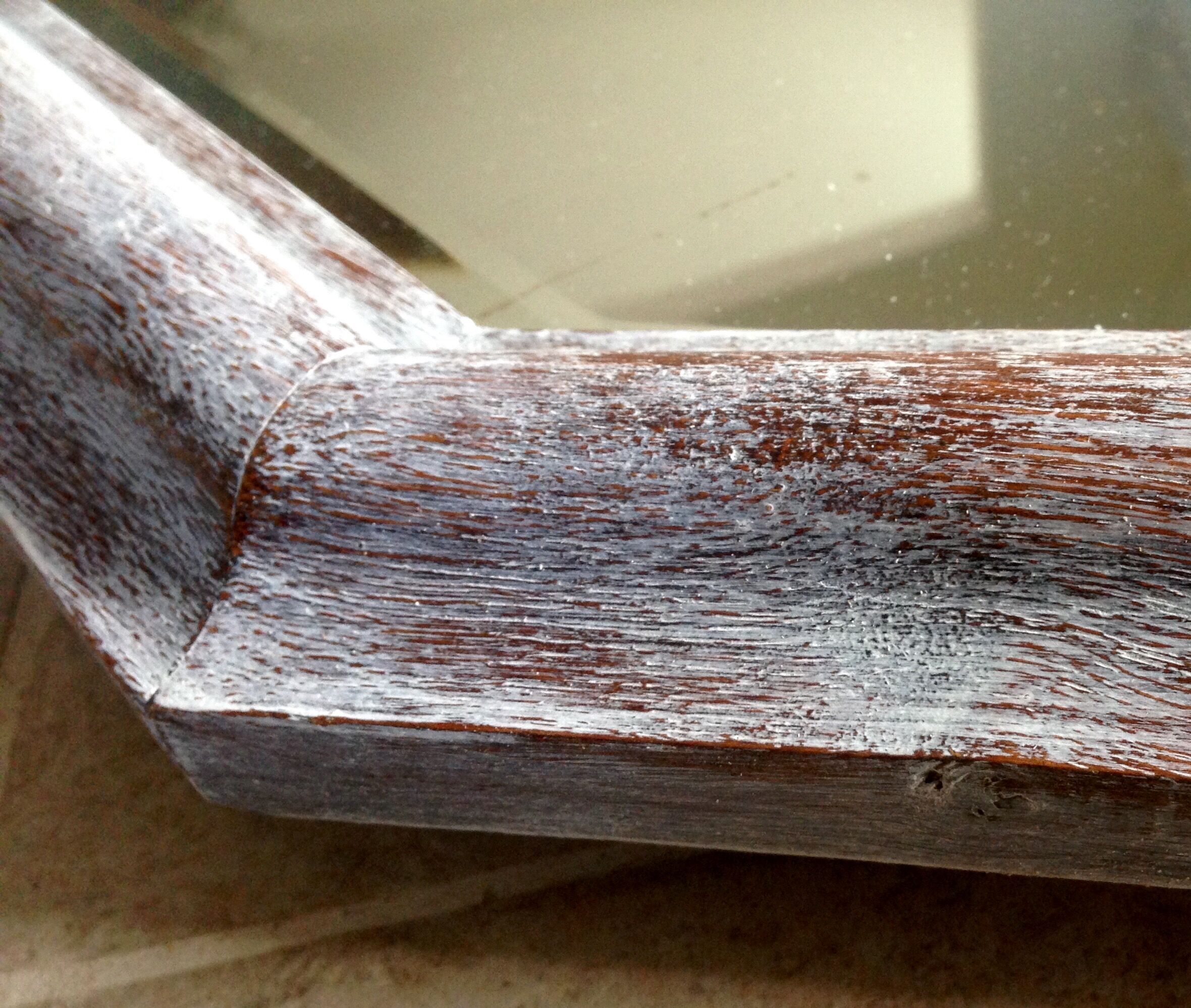 White beveled 81x68cm mirror