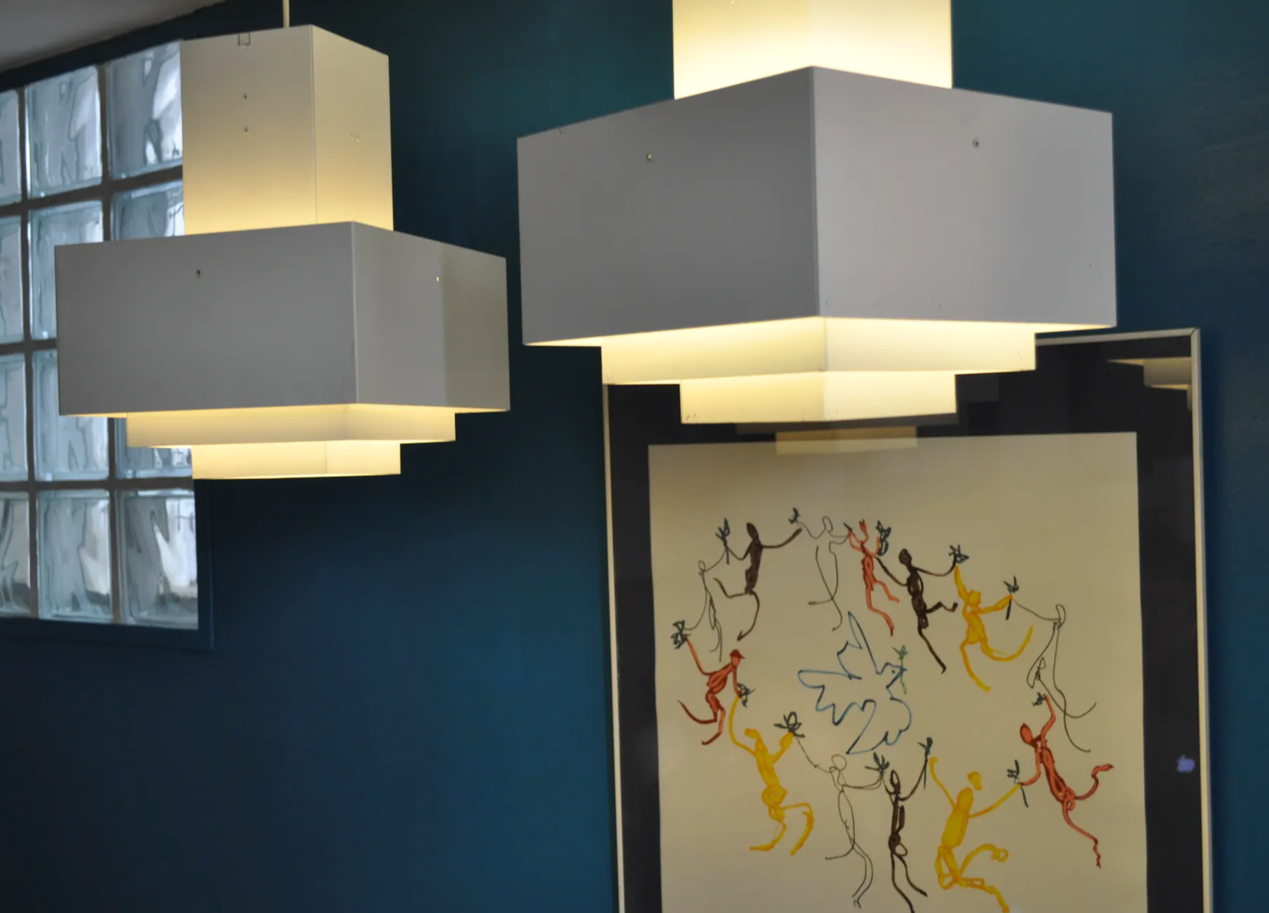 Pair of Scandinavian hanging lamps Hans Agne Jakobsson C896, Sweden 1960