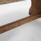 Rustic French wooden stool with beautiful patina, ca. 1900