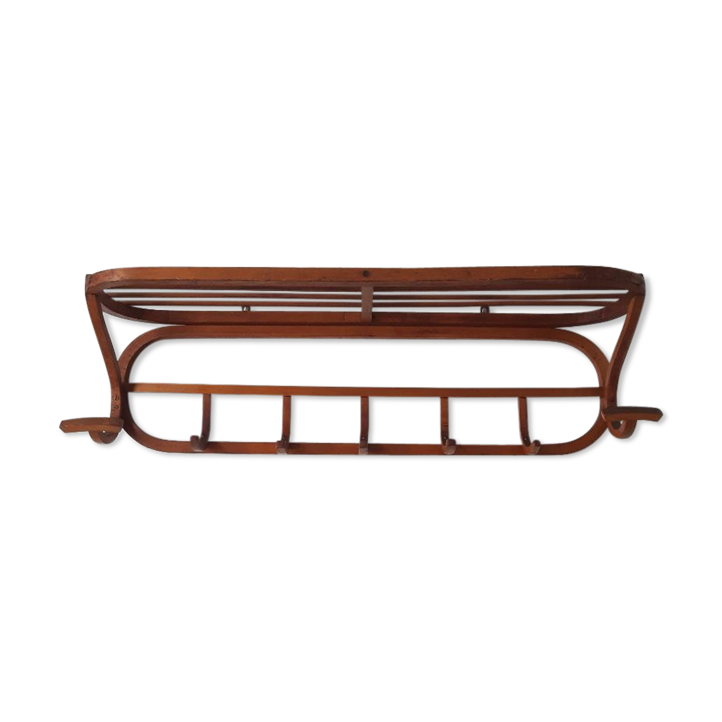 Wooden wall coat holder